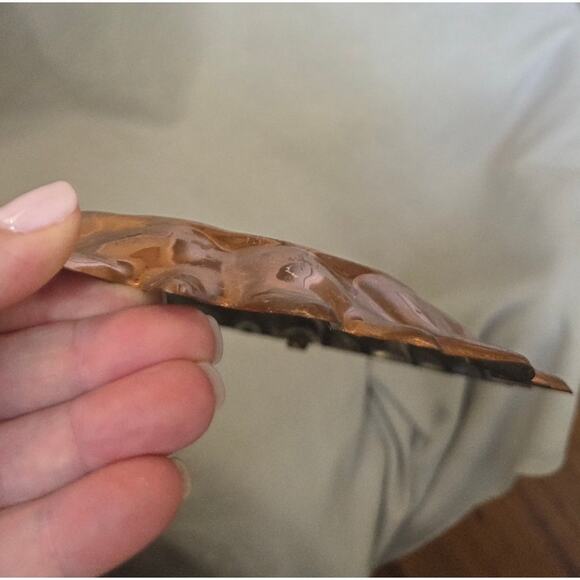 Vintage Anamorphic Sun Face Copper Metal Wall Hanging Smiling Sunshine Round - Picture 6 of 6